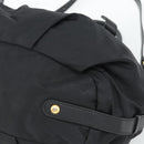 PRADA Hand Bag Nylon 2way Black Gold Auth 191710V-12