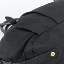 PRADA Hand Bag Nylon 2way Black Gold Auth 191710V-15