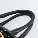 PRADA Hand Bag Nylon 2way Black Gold Auth 191710V-8