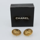 CHANEL COCO Mark Earring Metal Gold Tone CC Auth 191713V-12