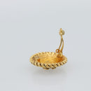 CHANEL COCO Mark Earring Metal Gold Tone CC Auth 191713V-5