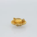 CHANEL COCO Mark Earring Metal Gold Tone CC Auth 191713V-8