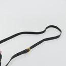PRADA Ribbon Shoulder Bag Leather Black Pink Auth 191719V-14