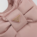 PRADA Ribbon Hand Bag Nylon 2way Pink Gold Tone Auth 191720SM-20