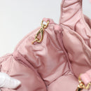 PRADA Ribbon Hand Bag Nylon 2way Pink Gold Tone Auth 191720SM-22