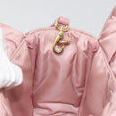 PRADA Ribbon Hand Bag Nylon 2way Pink Gold Tone Auth 191720SM-23