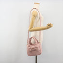 PRADA Ribbon Hand Bag Nylon 2way Pink Gold Tone Auth 191720SM-27