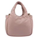 PRADA Ribbon Hand Bag Nylon 2way Pink Gold Tone Auth 191720SM-2