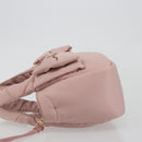 PRADA Ribbon Hand Bag Nylon 2way Pink Gold Tone Auth 191720SM-4