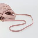 PRADA Ribbon Hand Bag Nylon 2way Pink Gold Tone Auth 191720SM-8
