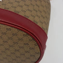 GUCCI Micro GG Doraemon Shoulder Bag PVC Beige Gold Tone 655597 Auth 191721SM-9