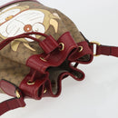 GUCCI Micro GG Doraemon Shoulder Bag PVC Beige Gold Tone 655597 Auth 191721SM-6