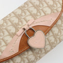 Christian Dior Trotter Romantic Chain Shoulder Bag Beige Silver Auth 191723A-14