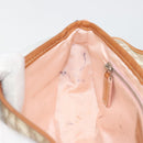 Christian Dior Trotter Romantic Chain Shoulder Bag Beige Silver Auth 191723A-19