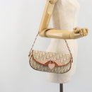 Christian Dior Trotter Romantic Chain Shoulder Bag Beige Silver Auth 191723A-23