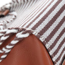 LOEWE Hammock Small Hand Bag Leather 2way Brown Silver Auth 191725SAM-17