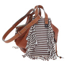 LOEWE Hammock Small Hand Bag Leather 2way Brown Silver Auth 191725SAM-1