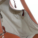 LOEWE Hammock Small Hand Bag Leather 2way Brown Silver Auth 191725SAM-23