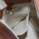 LOEWE Hammock Small Hand Bag Leather 2way Brown Silver Auth 191725SAM-24