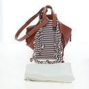 LOEWE Hammock Small Hand Bag Leather 2way Brown Silver Auth 191725SAM-12