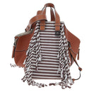 LOEWE Hammock Small Hand Bag Leather 2way Brown Silver Auth 191725SAM-13