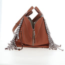 LOEWE Hammock Small Hand Bag Leather 2way Brown Silver Auth 191725SAM-3