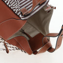 LOEWE Hammock Small Hand Bag Leather 2way Brown Silver Auth 191725SAM-6