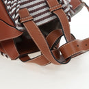 LOEWE Hammock Small Hand Bag Leather 2way Brown Silver Auth 191725SAM-7
