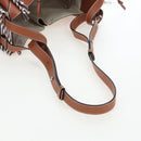 LOEWE Hammock Small Hand Bag Leather 2way Brown Silver Auth 191725SAM-9