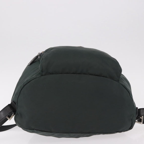 PRADA Backpack Nylon Green Silver Auth 191731A