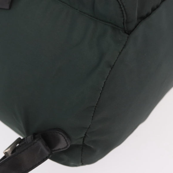 PRADA Backpack Nylon Green Silver Auth 191731A