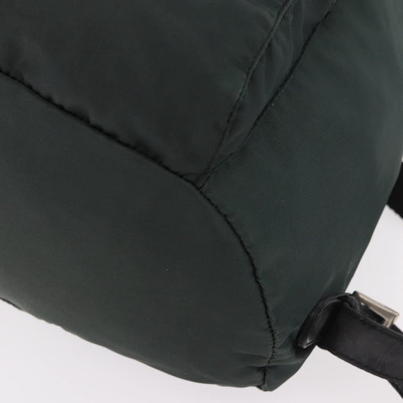 PRADA Backpack Nylon Green Silver Auth 191731A