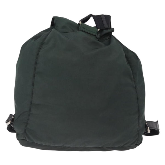 PRADA Backpack Nylon Green Silver Auth 191731A