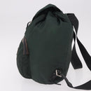 PRADA Backpack Nylon Green Silver Auth 191731A-4
