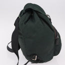 PRADA Backpack Nylon Green Silver Auth 191731A-5