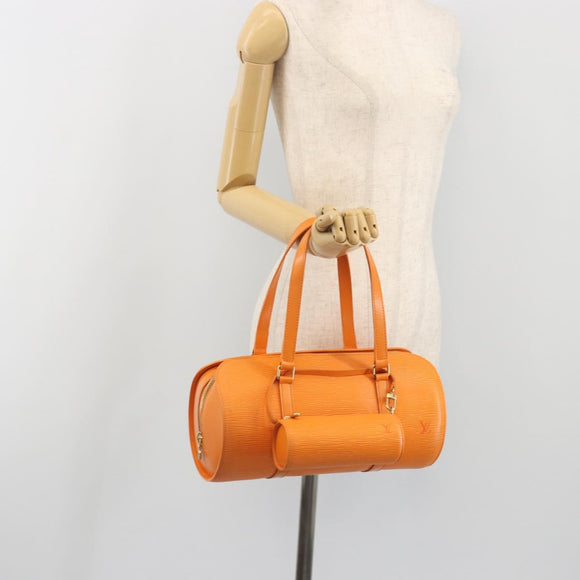 LOUIS VUITTON Epi Soufflot Hand Bag Orange Mandarin M5222H LV Auth 191732A