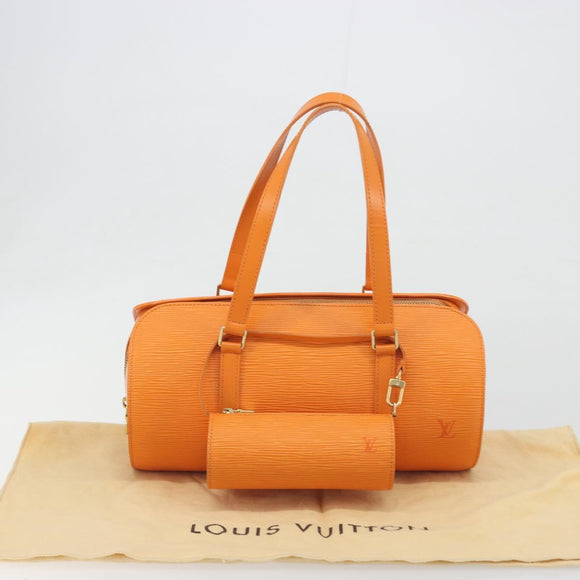 LOUIS VUITTON Epi Soufflot Hand Bag Orange Mandarin M5222H LV Auth 191732A