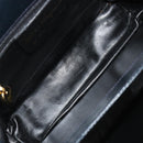Salvatore Ferragamo Gancini Hand Bag Leather Navy Gold Tone Auth 191733A-17
