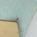 GUCCI GG Canvas Tote Bag Light Blue Gold Tone 002.1099 Auth 191736-9