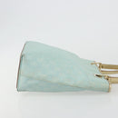 GUCCI GG Canvas Tote Bag Light Blue Gold Tone 002.1099 Auth 191736-3