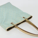 GUCCI GG Canvas Tote Bag Light Blue Gold Tone 002.1099 Auth 191736-6