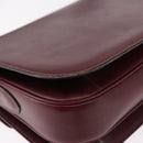 CELINE Horse Carriage Shoulder Bag Leather Bordeaux Gold Tone Auth 191737-15