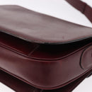 CELINE Horse Carriage Shoulder Bag Leather Bordeaux Gold Tone Auth 191737-16