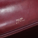 CELINE Horse Carriage Shoulder Bag Leather Bordeaux Gold Tone Auth 191737-18