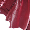 CELINE Horse Carriage Shoulder Bag Leather Bordeaux Gold Tone Auth 191737-11