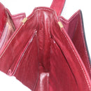 CELINE Horse Carriage Shoulder Bag Leather Bordeaux Gold Tone Auth 191737-19