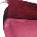 CELINE Horse Carriage Shoulder Bag Leather Bordeaux Gold Tone Auth 191737-21
