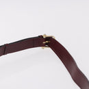 CELINE Horse Carriage Shoulder Bag Leather Bordeaux Gold Tone Auth 191737-8