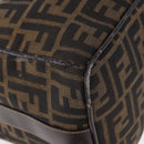 FENDI Zucca Canvas Vanity Hand Bag Brown Gold Auth 191739-9