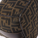 FENDI Zucca Canvas Vanity Hand Bag Brown Gold Auth 191739-15